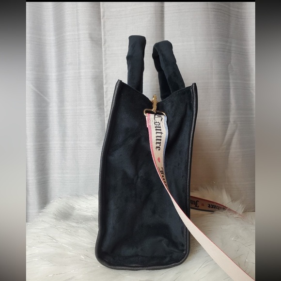JUICY COUTURE black liquorice velour big spender tote NWT $100 - Picture 6 of 9